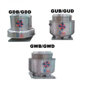 GDB/ GDD Aero Extractores Centrífugos de Aluminio para Techo y Pared